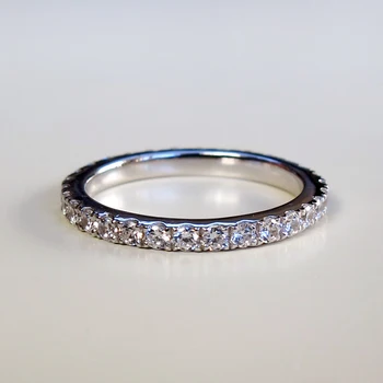 0.23 CT Puikus Pareiškimą Moterų Diamond Engagement Juostos Žiedas Kietas 14 KARATŲ Balto Aukso Vestuvinis Žiedas